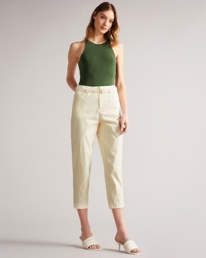 Pantalon Ted Baker Panelled Barrel Leg Blanche Femme | CUM-26889461